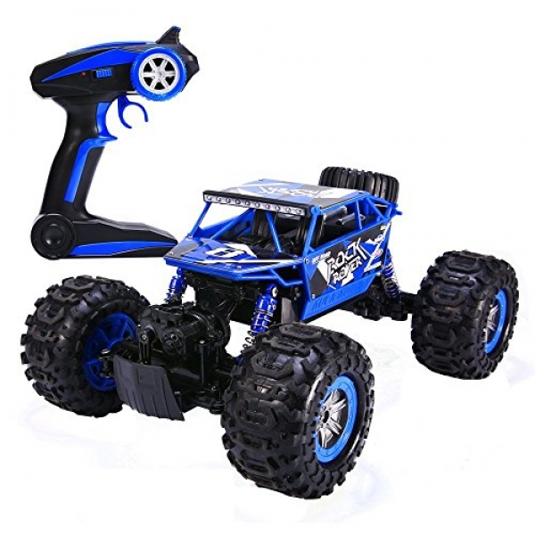 Distianert WJL00028 1:12 4wd Electrical Amphibious RC Vehicle, 2.4GHz 12KM/H High Bustle Monster Truck, Off-/on-Street Buggy for All Terrain