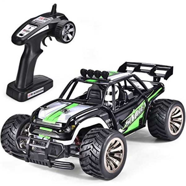 SIMREX A120 RC Vehicles High Tempo 20MPH Scale RTR Faraway Alter Brushed Monster Truck Off Boulevard Vehicle Sizable Foot RC 2WD Electrical Vitality Buggy W/2.4G Challenger Inexperienced
