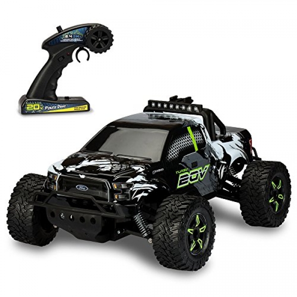 Kid Galaxy Ford f150 A long way away Withhold watch over Truck. Speedily 30 MPH All Terrain Off-boulevard RC Car.
