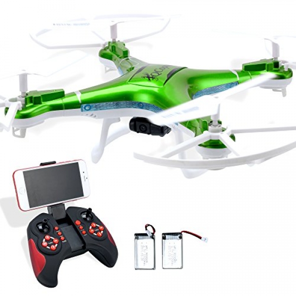 Quadcopter Drone with Digicam Are dwelling Video, Drones FPV 1080P HD WIFI Digicam with Far-off Control, FREE Further Battery and Quadcopters Fracture Alternative Equipment with LED lights,
