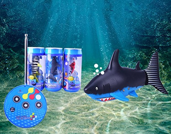 nex&co Distant Save watch over Water Shark, Water resistant RC Fish Boat for Pool Lake Righteous Bathtub Toy for Kids (BLUE)