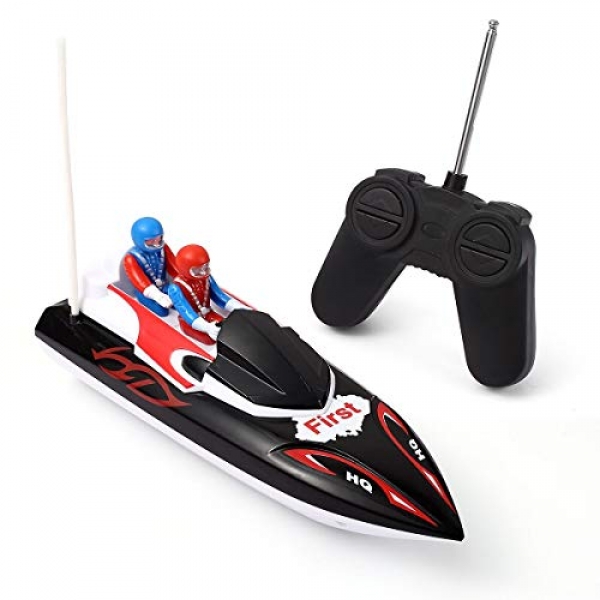 KOLAMAMA A long way away Defend watch over Boat,RC Boat for Kids&Adults,2.4Ghz 4CH Electric Racing Boat for Swimming pools and Lakes,Kids Boat Toy