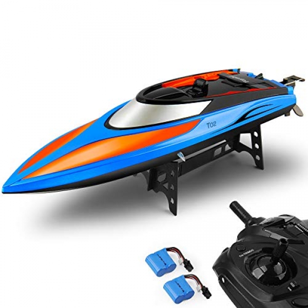 RC Boat Pool Toys High Plod (20MPH+) Far away Encourage watch over Boat for Swimming pools and Lakes 2.4GHz RC Racing Boats for Adults &