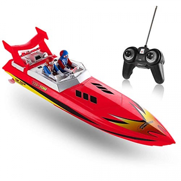 Top Flee A long way off Bear an eye on Water Scamper Boat, RC Boat for Kids, Supreme Toy for Swimming pools and Lakes 8 MPH (Red)