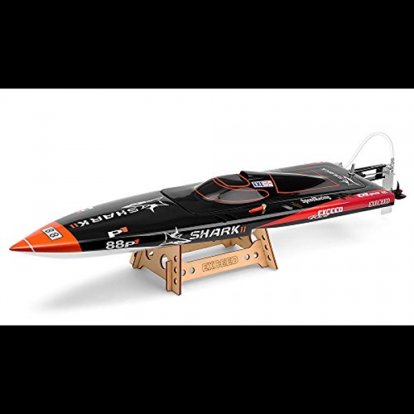 Exceed RC Electrical Powered Fiberglass Shark II Mono 1 Brushless Almost Prepared to High-tail Boat