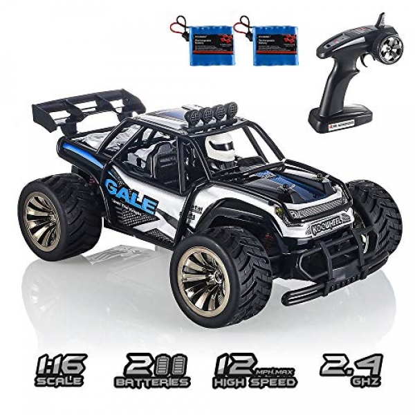 RC Vehicles KOOWHEEL Off Boulevard Faraway Succor an eye on Vehicles 1:Sixteen Scale 2WD with Rechargeable Battery 2.4GHz Radio Faraway Succor an eye on Truck Monster High Velocity Crawler USB Charger RC Vehicle for Adults&
