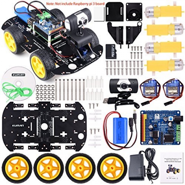 Kuman Professional WiFi Tidy Robot Vehicle equipment for Raspberry Pi RC A ways away Own an eye on Robotics Digital Toys,