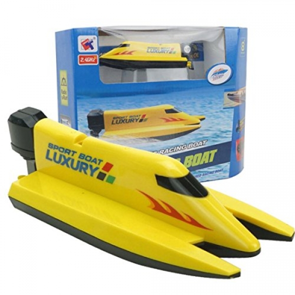 RC Boat, Hometom Faraway Management Boat Racing Faraway Outside Toys (Yellow)