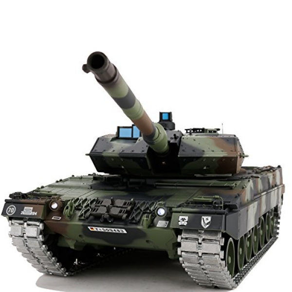 Modified Edition 1/Sixteen 2.4ghz Remote Protect an eye on German Leopard 2A6 Tank Model(360-Level Rotating Turret)(Steel Tools Gearbox)(3800mah Battery)(Metal Tracks &Sprocket Wheel &