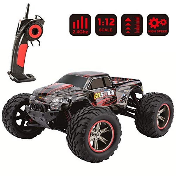 GO STOCK RC Automotive A long way flung Control Automotive 2.4GHz Off Facet street RC Autos Monster Truck 1/12 Scale Toy Autos Gifts Excessive Velocity