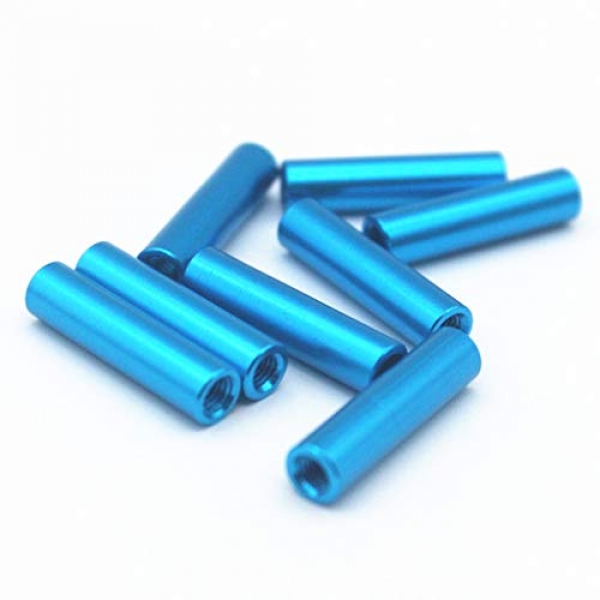 20pcs M3 Aluminum Standoffs Aluminum Alloy Spherical Rods Connecting Column Spacer for RC Drone Quadcopter (20mm, Blue)