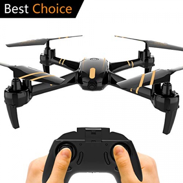 Maxxrace RC Quadcopter Drone 2.4Ghz 4CH 6-Axis Gyro, Night Gentle Mode, 12-15 Minutes Prolonged Time Flying, One-Key Return, Headless Mode,