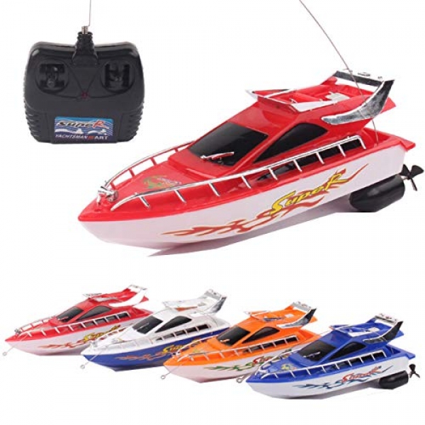 Latburg Faraway Preserve an eye on Boat Rc Jet Fishing Speed Boat Electric Short-tempered Toy Battleship for Adolescence/Visitors by (1 pcs/color random)