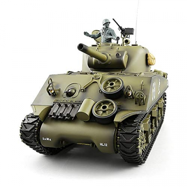 Heng Long Pro Version A long way off Management 2.4Ghz 1/Sixteen Scale US M4A3 Sherman RC Necessary Wrestle Tank with Steel Equipment Tracks,