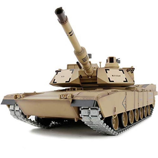 Professional 2.zero Edition 1/16 2.4Ghz Distant Management US M1A2 Abrams Tank Model(Upgraded/Steel Equipment Gearbox)(Upgraded/Steel Tracks &Sprocket Wheel & Idle Wheel)