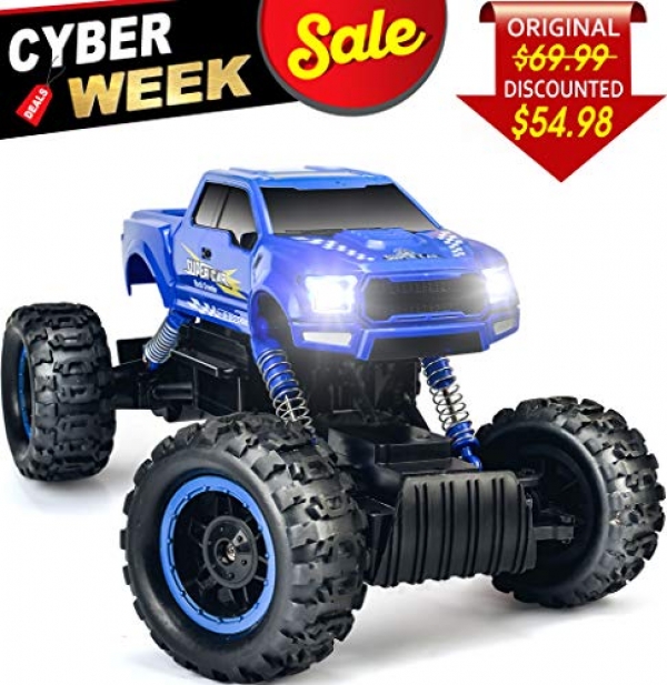 DOUBLE E 1:12 RC Cars Monster Truck 4wd Twin Motors Rechargeable Off Road Some distance off Regulate Truck