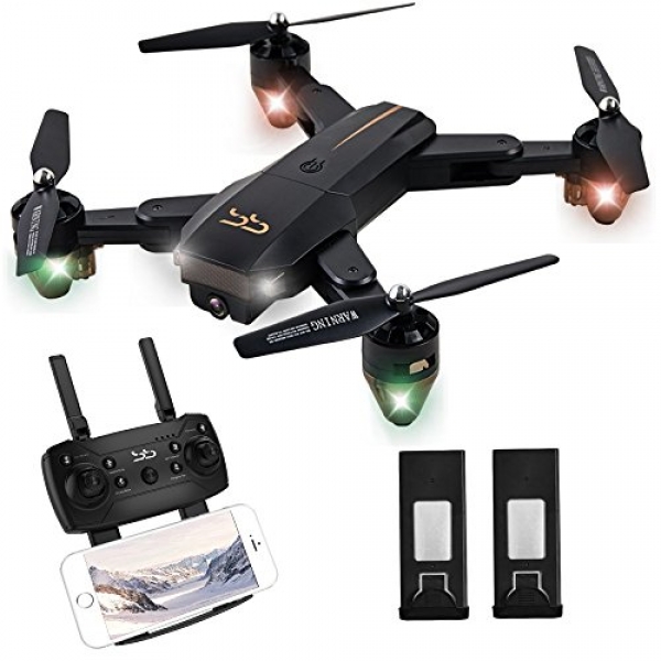 ScharkSpark Drone Thunder with Digital camera Are residing Video, RC Quadcopter with 2 Batteries, Easy to Operate for Beginners, Foldable Hands,