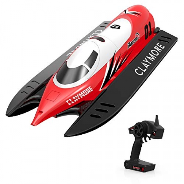 VOLANTEXRC RC Boat Tidy High Traipse Pool Racer 795-2 Claymore F1 Faraway Control Racing Boat RTR with Self-righting Auto Roll Attend,