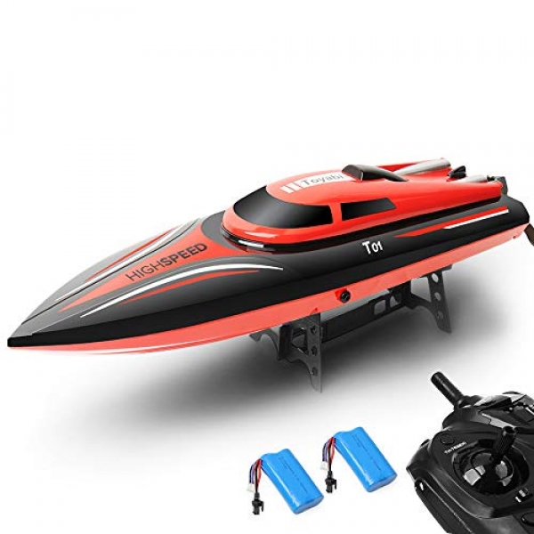 Gizmovine RC High Flee Boat 2.4GHz 20mph Double Battery with Capsize Reset Characteristic Distant Regulate Toys
