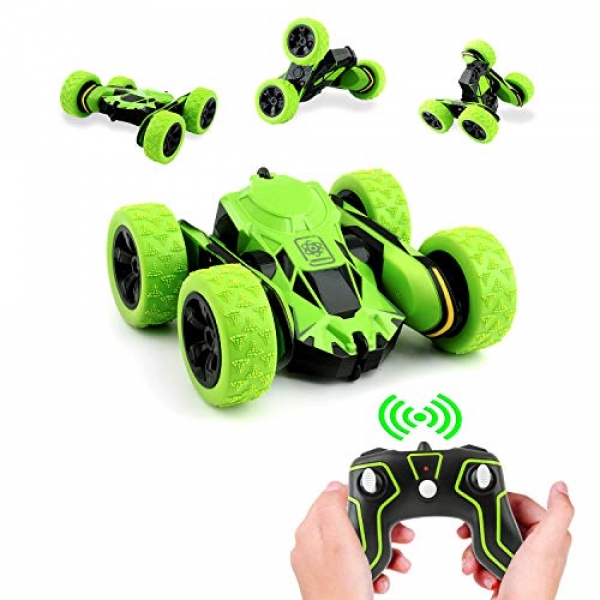 Rodzon Distant RC Automobile，Preserve watch over Truck with 2.4Ghz Controlled Toy Automobile for Kids & Adults，Double Sided 360° Flips. (No Battery Integrated)