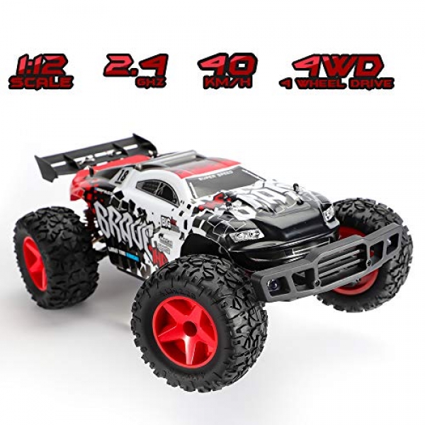 KOOWHEEL RC Vehicle, 1:12 four wheel pressure Faraway Control Vehicle, 2.4Ghz Off-Road Racing Truck 30MPH Excessive Flee RC Buggy Speed,