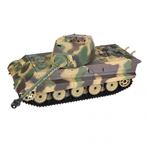 Dilwe Faraway Control Tank, Heng Long 3888A-1 2.4GHz 1/16 Scale German King Tiger Henschel RC Mannequin Tank Toy Automobile