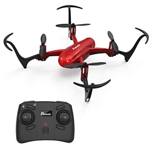 Potensic Mini Drone D10 RC Quadcopter 2.4G 6 Axis with Altitude Defend Purpose,360° Flip, Headless Mode for Newbies&Adolescents (Red)