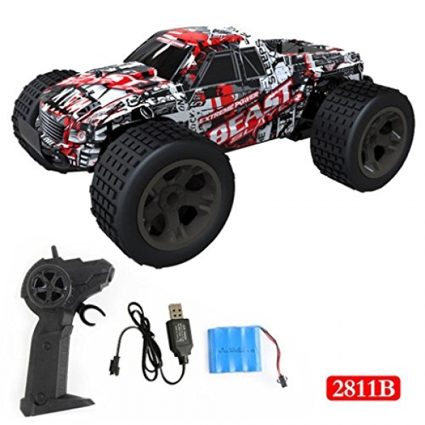 Outsta Radio Faraway Management Automobile, Multiplecolor 2.4GHz Excessive Tempo RC Racing Automobile 4wd Faraway Management Truck Off-Road Buggy Toys Truck Automobile Electrical Vehicles Gift for Boys (Multicolor-C)