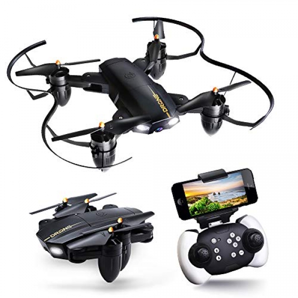 Drone with Digital camera, JoyGeek FPV Quadcopter RC Drone with Wi-Fi Digital camera 2.4GHz 4CH 6-Axis Gyro Foldable Toys for Kids &