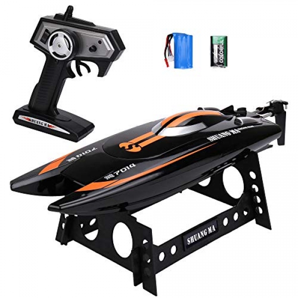 IAMGlobal RC Boat Pool Toys, Excessive Plug A long way away Preserve watch over Boat, 2.4GHz Snappily RC Boat, Radio Managed Toy,
