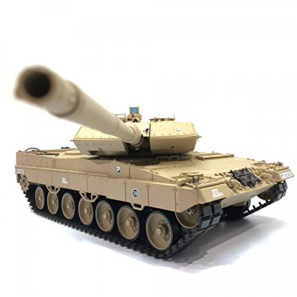 Heng Long Expert Edition Faraway Defend an eye on 2.4Ghz 1/16 Scale German Leopard 2 A6 RC Predominant Battle Tank with Steel Gear Tracks,