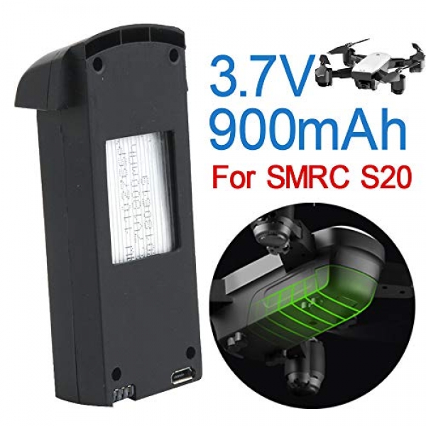 ♛Euone RC Battery ♛Clearance♛, 1PC Upgrade Backup Flight Li-po Battery three.7V 900mAh for SMRC S20 RC Drone