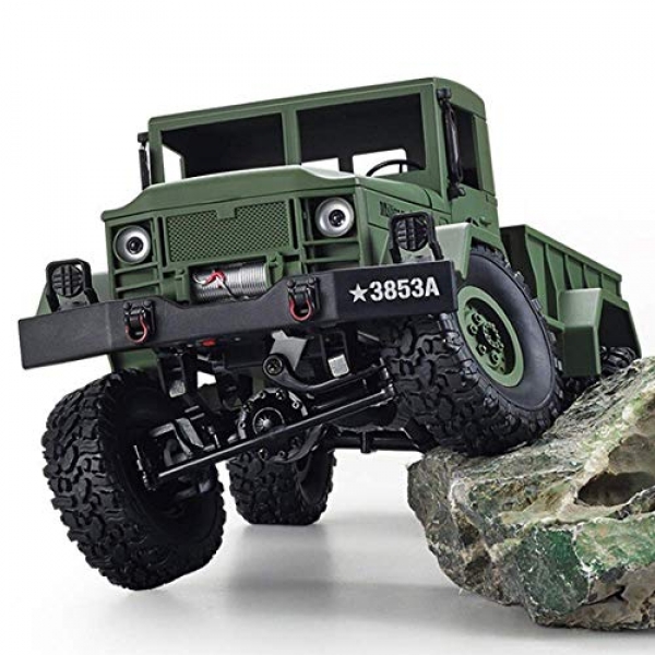 Hisoul Heng Long 3853A RC 1:sixteen 2.4G A ways away Lend a hand a watch on 6WD Tracked Off-Avenue Militia Truck Car RTR Toy for Adults and Formative years (Inexperienced)
