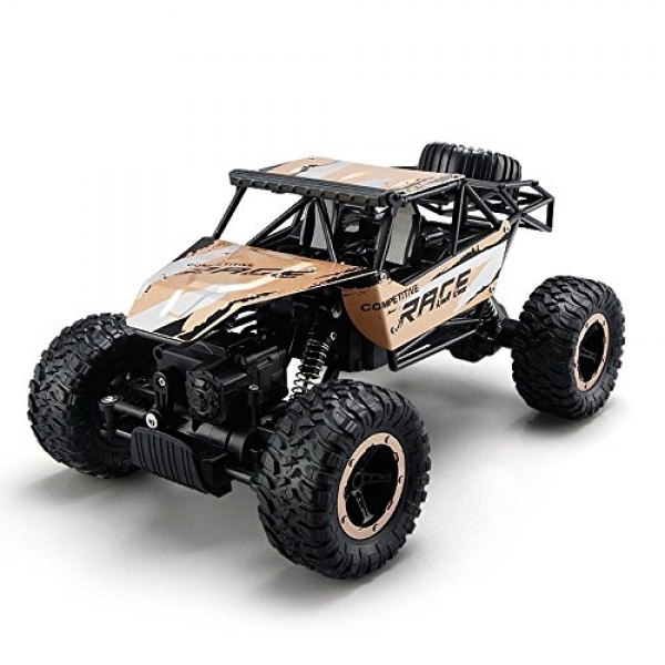 TOYEN GordVE Far flung Defend watch over Vehicles,RC Rock Off-Avenue Automotive 2.4Ghz 4 wheel drive Hasty Rush Racing Vehicles (Gold)