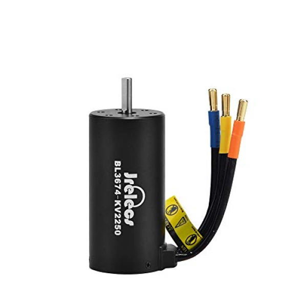 Jrelecs 3674 4Poles 2250KV Brushless Motor for RC 1/Eight Truck Automotive Boat (3674 2250kv)