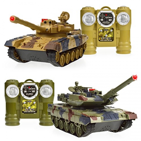 Dynasty Toys Laser Designate Tanks – LED Battling Tanks Toys – Plight of two RC Tanks with Infrared Some distance off Management RC Car Capabilities –