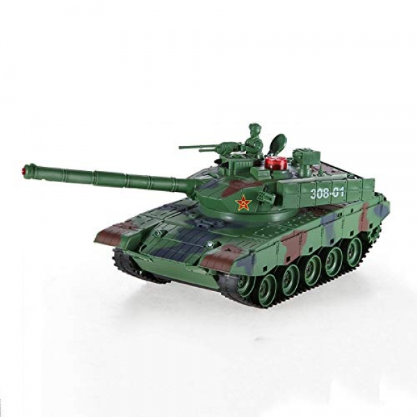 MCJL RC Protection power Fight Tank Toy 2.4GHz Radio Regulate Tank Fight Model Teen boy Right Recoil Simulation USB Charging Right Smoke