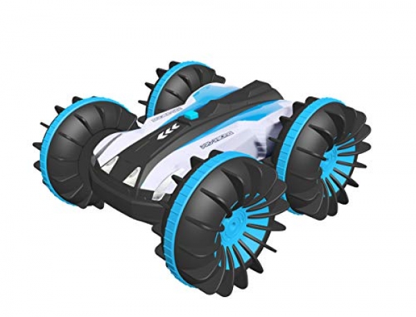 A long way off Set an eye on Car Boat Truck four wheel power 6CH 2.4Ghz Land Water 2 in 1 RC Toy Car Multifunction Water resistant Stunt 1:16 A long way off Car with Rotate 360 Electrical Car Toy by FREE TO FLY