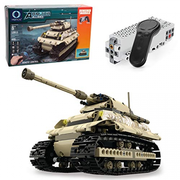 MOTION Kids Toys Tutorial A ways away Management Constructing Bricks kit (Defense force Tank-1)