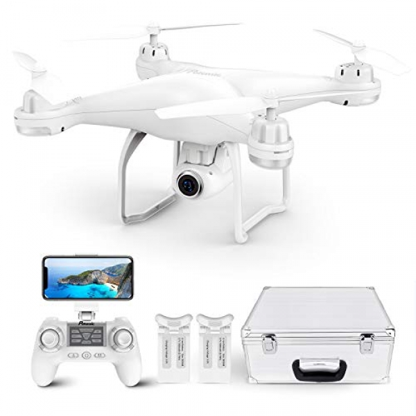 Potensic T25 GPS Drone, FPV RC Drone with Digicam 1080P HD WiFi Stay Video, Auto Return Home, Altitude Protect, Train Me and Carrying Case