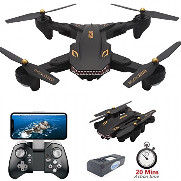 Drone with Camera Are residing Video, Teeggi VISUO XS809S WiFi FPV RC Quadcopter with 720P HD Camera Foldable Drone for Newcomers –