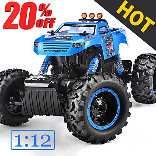 NQD A ways flung Alter Trucks Monster RC Vehicle 1: 12 Scale Off Dual carriageway Vehicle 2.4Ghz Radio A ways flung Alter Vehicle 4wd High Tempo Racing All Terrain Hiking Vehicle Reward for Boys