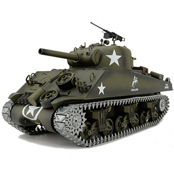 Modified Model 1/sixteen 2.4ghz Remote Defend watch over US M4A3 Sherman Tank Model(360-Stage Rotating Turret)(Metallic Instruments Gearbox)(3800mah Battery)(Metallic Tracks &Sprocket Wheel &