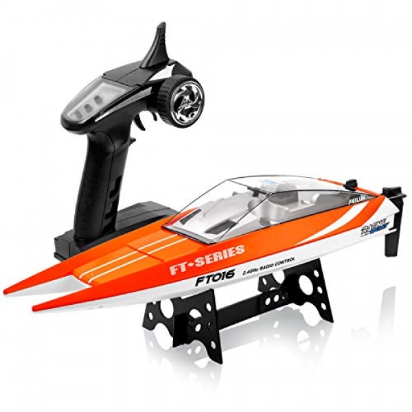 A ways away Alter Boats for Pools and Lakes – SUPER JOY FT016 2.4Ghz RC Racing Boat for Early life or Adults -30KM/H TOP Tempo -150M Alter Distance -Electronic A ways away Alter Boat for Boys or Girls