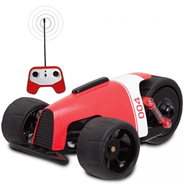 SHARPER IMAGE RC Car RED Phantom Racer Trike, Remote Adjust Car for Kids, Forty nine MHz Childrens Lumber Toy for Boys and Girls,