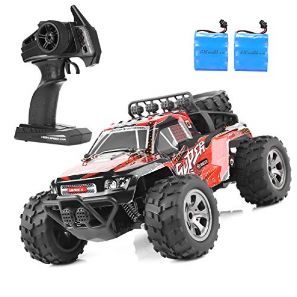 NAVARA High-Toddle Steerable Faraway Alter Vehicle, 1/18 Scale 2.4GHz RC Vehicle for Youngsters Age 6+ (Crimson Coloration)