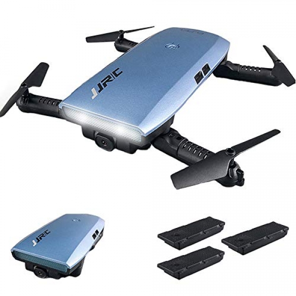 JJRC H47 RC Drone with 720P HD WiFi FPV Digicam Quacopter with Gravity Sensor Foldable Drone Helicopter Quadcopter-three Batteries, Altitude Retain,