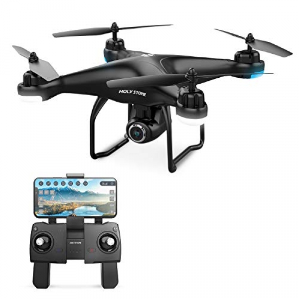Holy Stone HS120D FPV Drone with Digital camera for Adults 1080p HD Live Video and GPS Return Dwelling, RC Quadcotper Helicopter for Kids Beginners 18 Min Flight Time Long Fluctuate with Prepare Me Selfie Capabilities