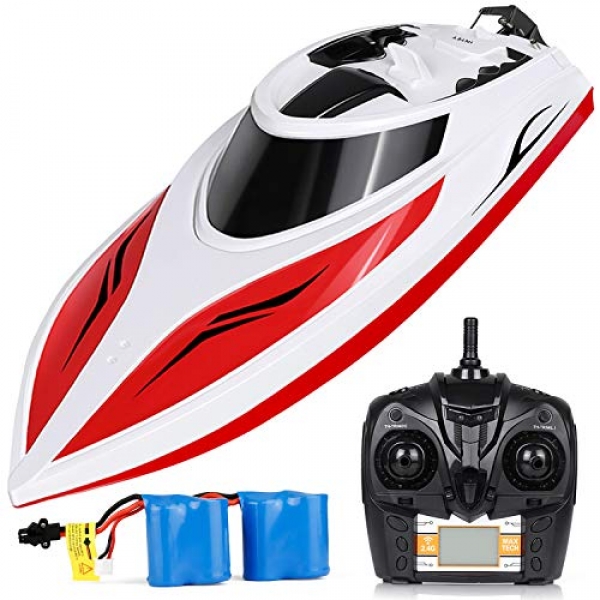 INTEY RC Boats for Kids and Grownup – H102 20+ MPH A long way-off Managed RC Boat for Pool and Lakes,