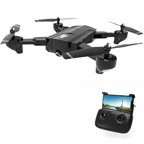 RC Drone, DeXop SG900 Optical Flowing Foldable FPV Drone FPV WiFi RC Quadcopter with Double HD 720P Camera 4CH 6-Axis Gyro Image Allow Gesture Photo/Video Selfie Drone-Sunless